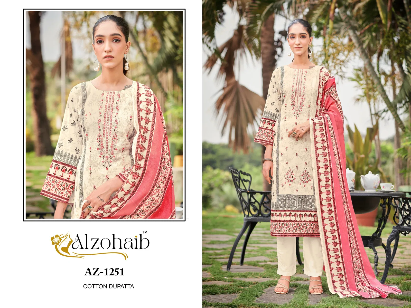 Saira Vol 1 By Alzohaib Cotton Dupatta Pakistani Salwar Suits Orders In India